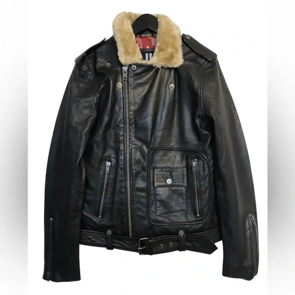 Master Supply Co Genuine Leather Unisex Jacket Sz S - Picture 1 of 16